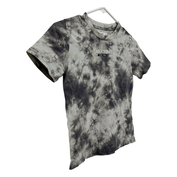 Abercrombie & Fitch Kids Boys Size 7/8 Tie-Dye T-Shirt Grey Black Short Sleeve - Picture 12 of 16